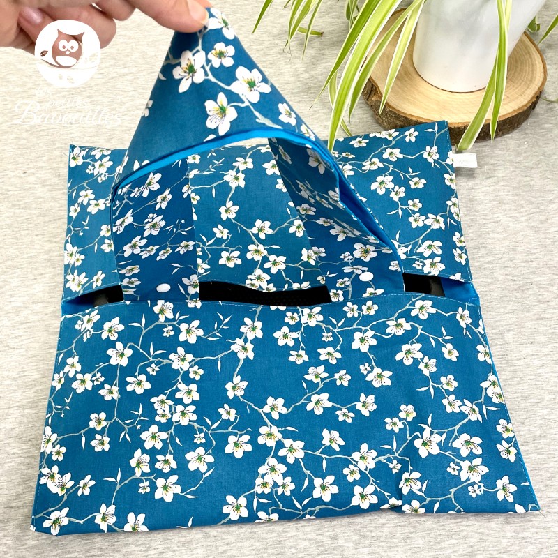 Sac à tarte fleur bleue