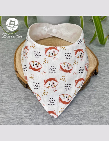 Bavoir bandana imperméable fait main panda roux