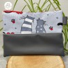 Trousse plate Mam'Zelle chat gris