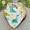 Bavoir bandana imperméable fait main dino