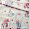 Couverture polaire fait main licorne grise