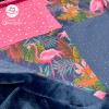 Couverture polaire fait main flamant rose