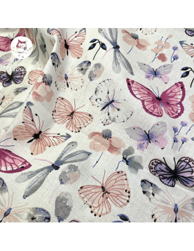 Tissu Papillon aquarelle