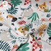 Coton réutilisable lavable tout doux fait main jungle, toucan et tigre