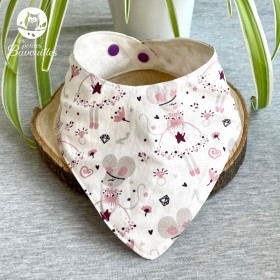 Bavoir bandana imperméable fille souris