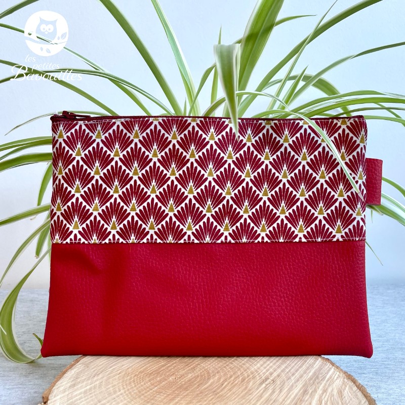 Trousse Mam'Zelle paon rouge brique